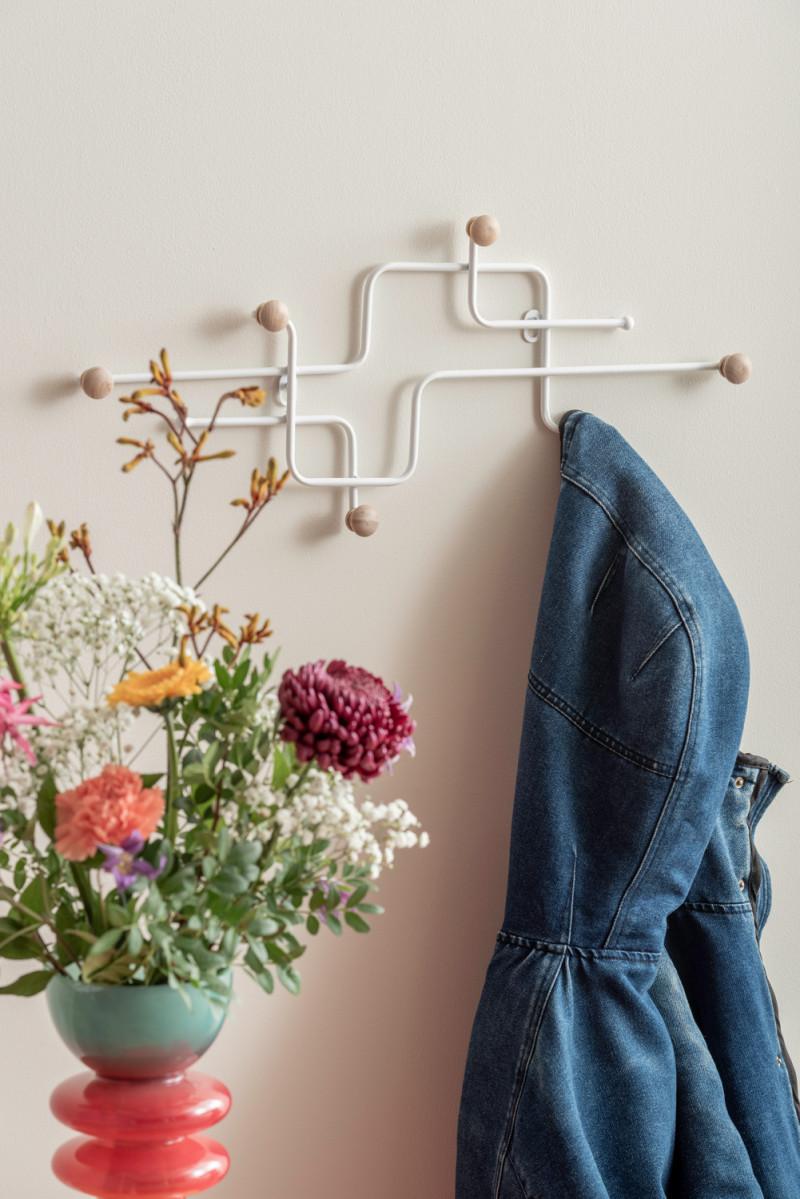 Present Time Coat Rack Metro - PT4275WH White