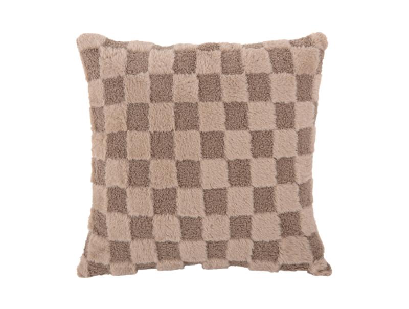 Present Time Cushion Checker - PT4236BR Dark Brown