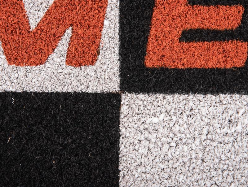 Present Time Doormat Come In - PT4149BK Black & White