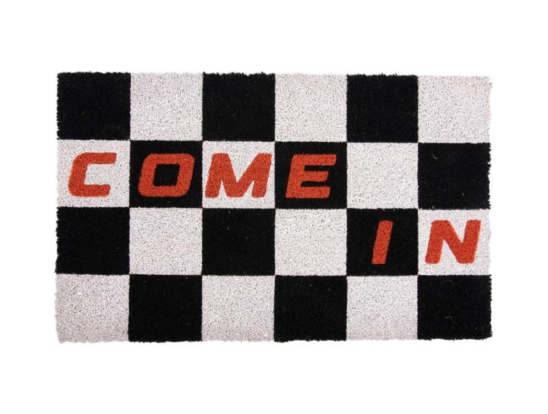 present time Doormat Come In - PT4149BK Black & White