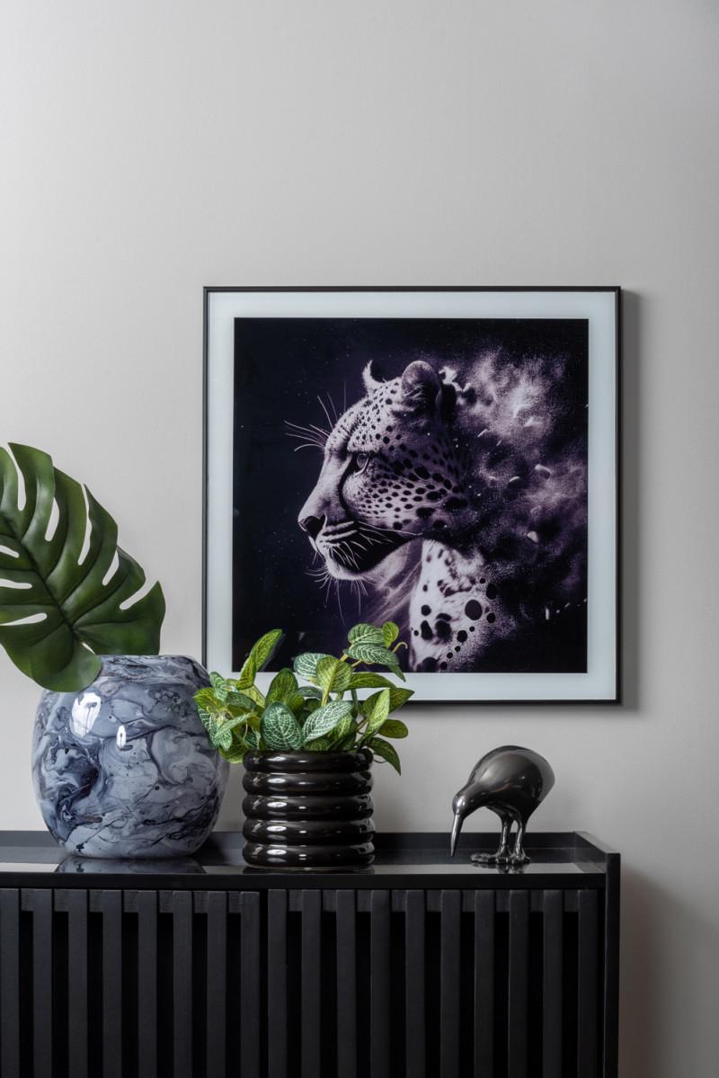 Present Time Photo Art Leopard - PT4128 Black