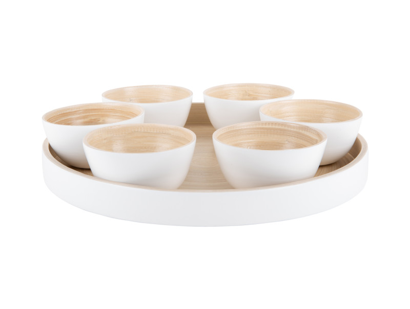 present time Snack Tray Puro Round - PT4193WH White