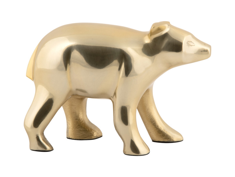 Present Time Statue Bear - PT4230GD Gold Plated