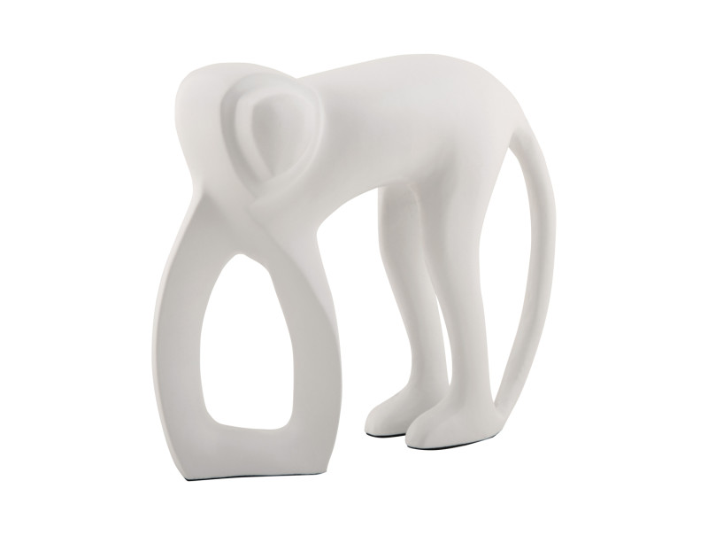 Present Time Statue Monkey - PT4231WH White