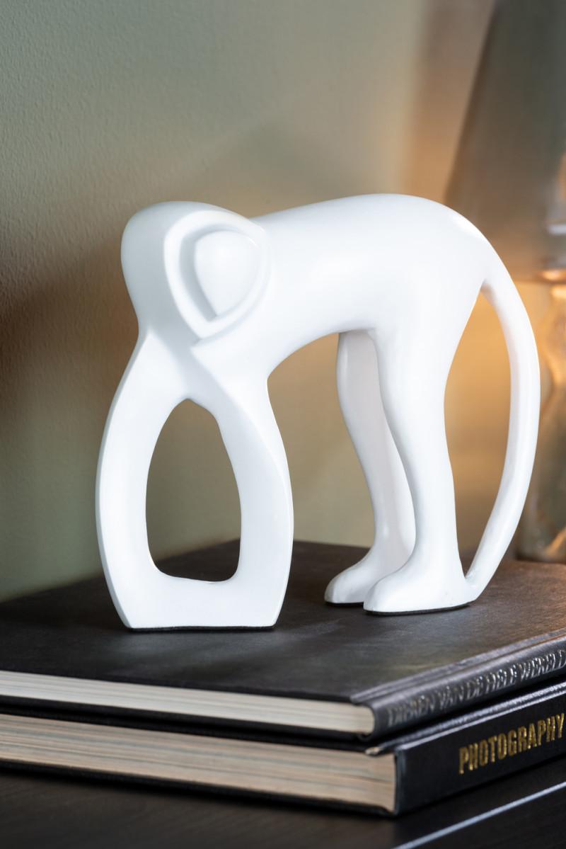 Present Time Statue Monkey - PT4231WH White