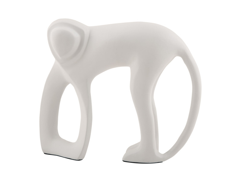 present time Statue Monkey - PT4231WH White