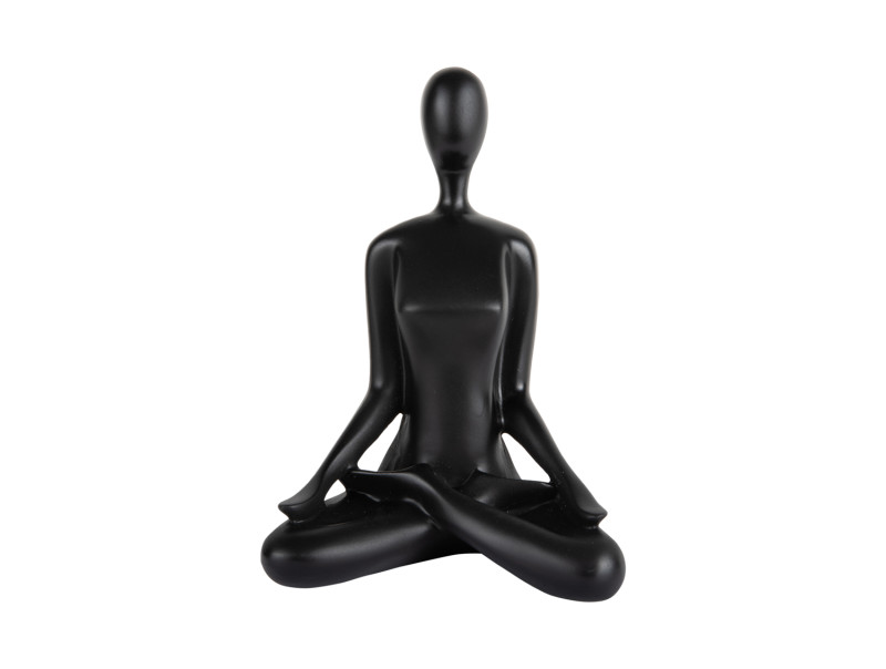 present time Statue Open Lotus - PT4359BK Black