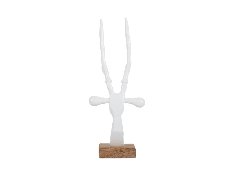 Present Time Statue Reindeer Head - PT4155WH White