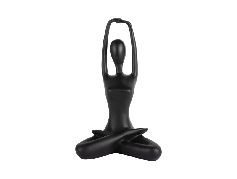 Present Time Statue Stretched Lotus - PT4357BK Black