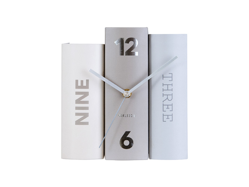 Present Time Table Clock Book - KA5628 Grey