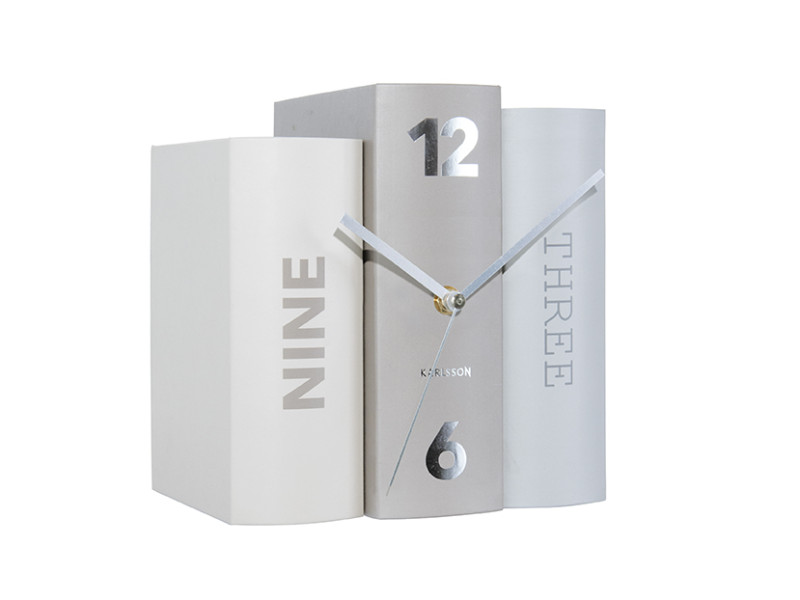 Present Time Table Clock Book - KA5628 Grey