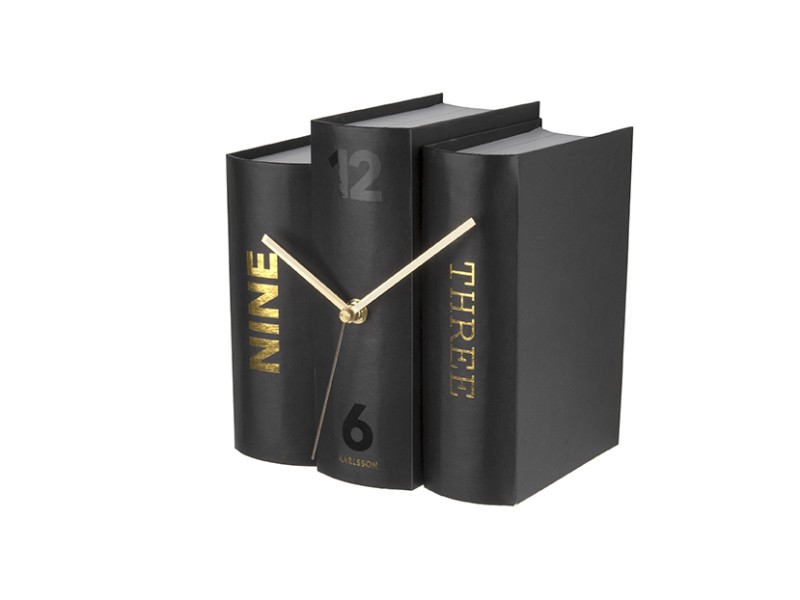 present time Table Clock Book - KA5729 Black