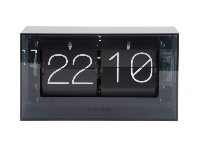 present time Table clock Boxed Flip - KA5976BK Black
