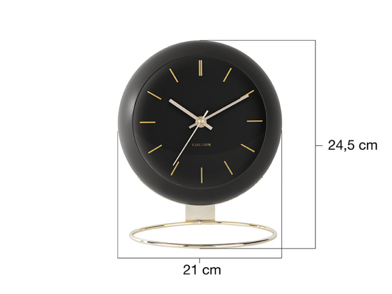 Present Time Table Clock Globe - KA5832BK Black