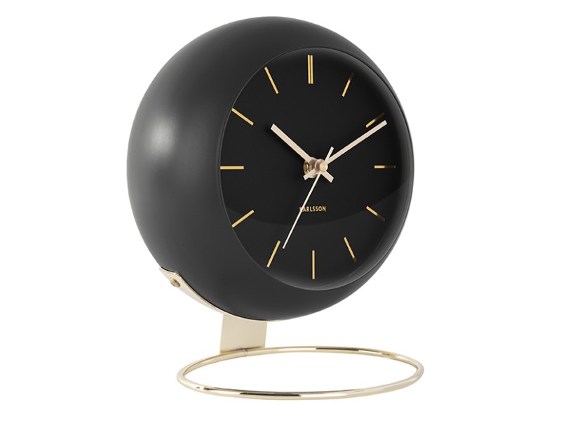 present time Table Clock Globe - KA5832BK Black