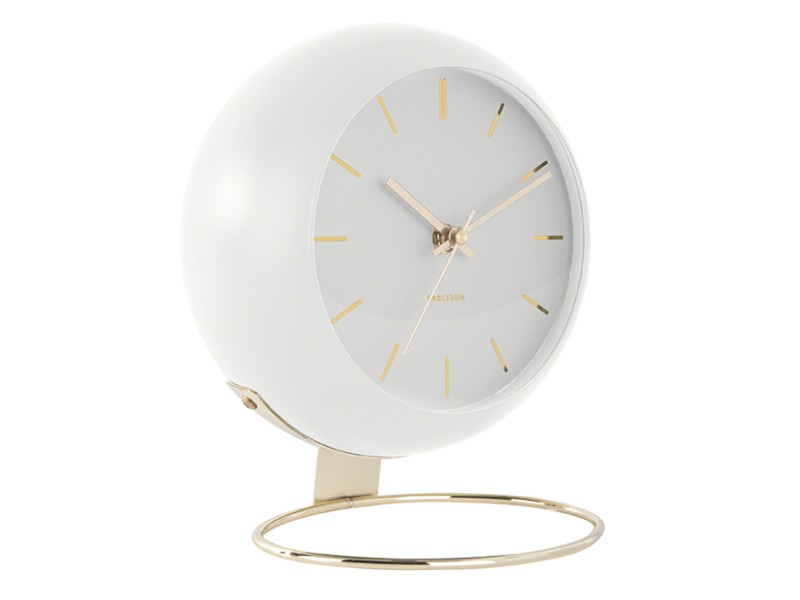 present time Table Clock Globe - KA5832WH White