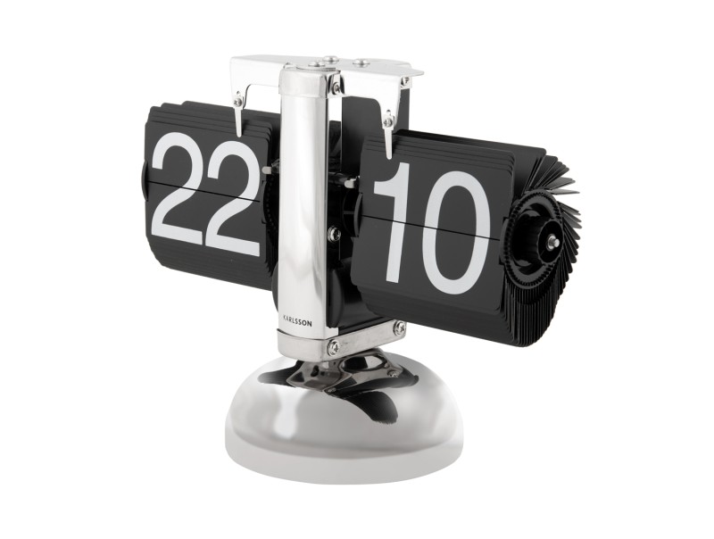 Present Time Table Clock Small Flip - KA5955SI Black