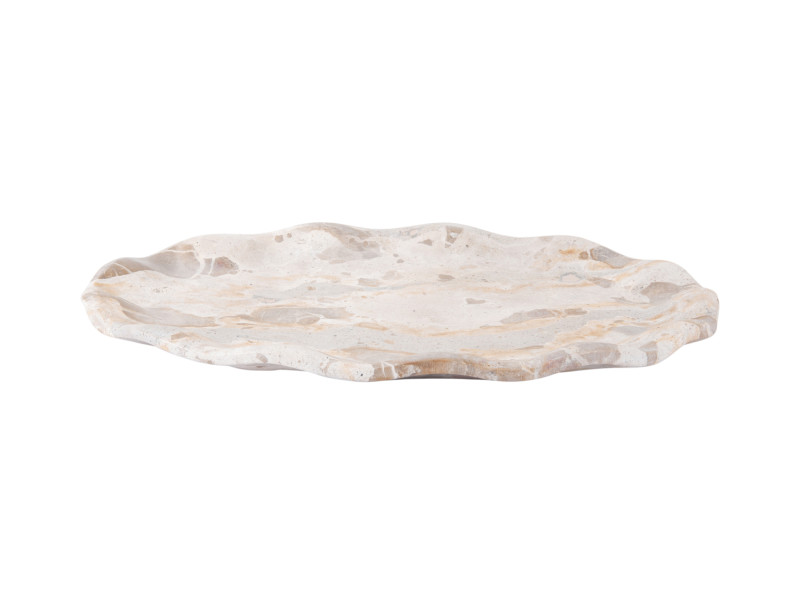 Present Time Tray Waved Oval Medium - PT4214BR Brown