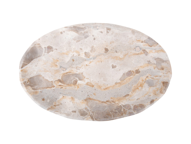 Present Time Tray Waved Oval Medium - PT4214BR Brown