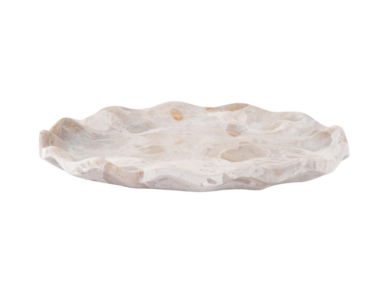 Present Time Tray Waved Oval Small - PT4213BR Brown