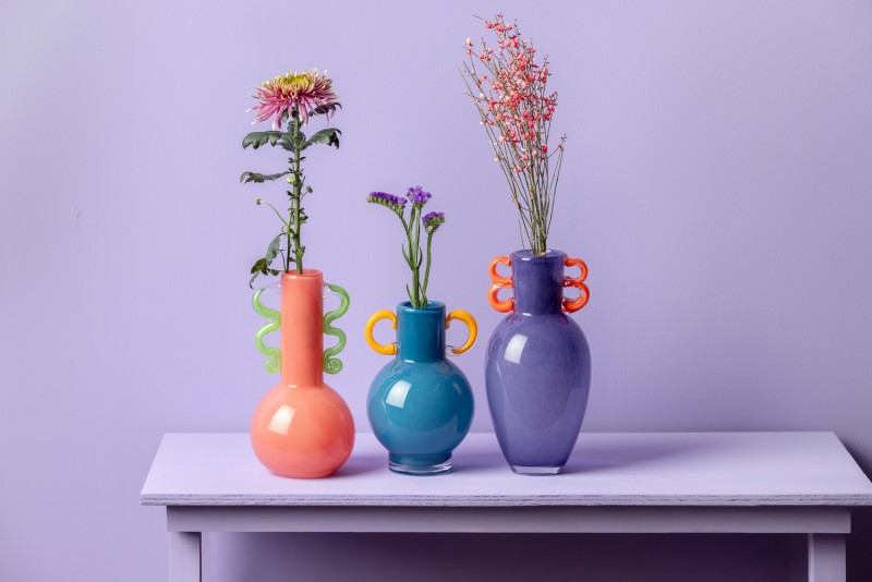 Present Time Vase Fiesta - PT4188BL Bright Blue