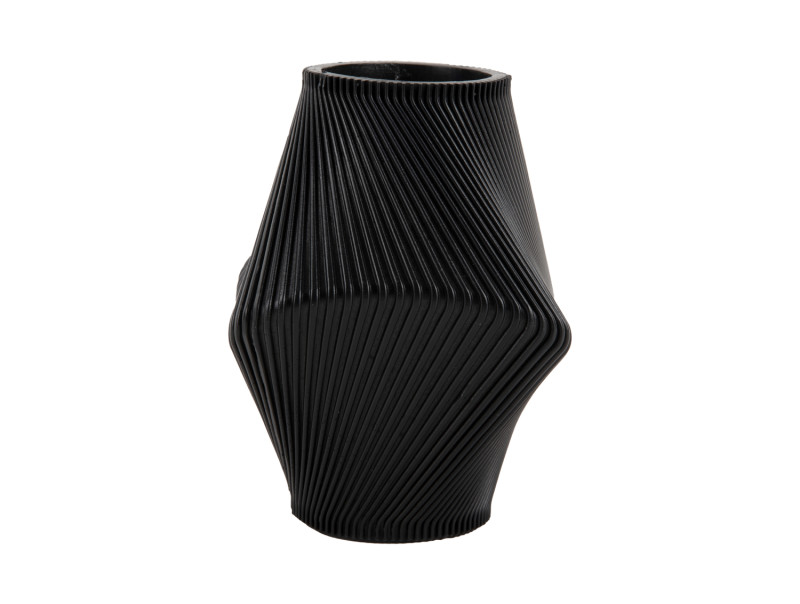 Present Time Vase Twisted Rib - PT4292BK Black