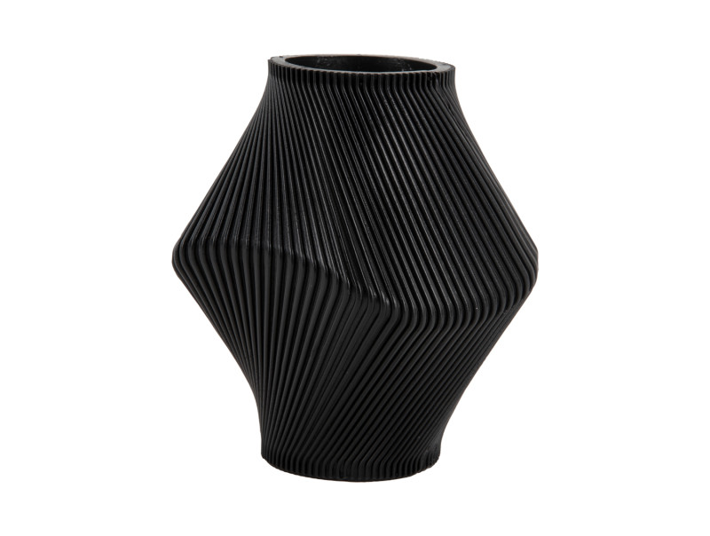 present time Vase Twisted Rib - PT4292BK Black