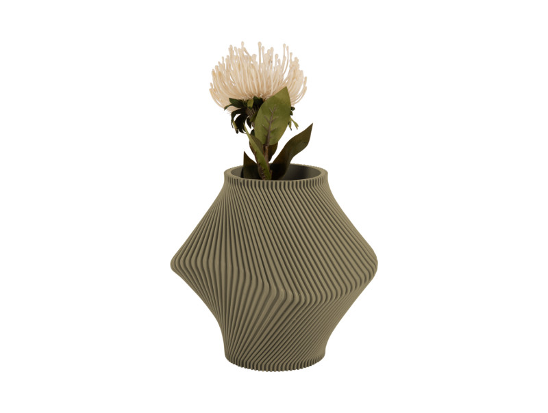 Present Time Vase Twisted Rib - PT4292GR Tea Green