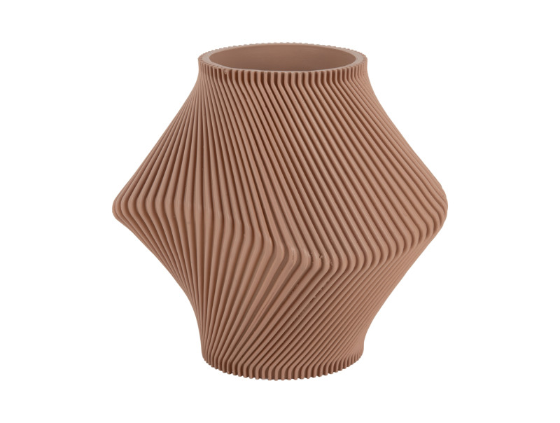 present time Vase Twisted Rib - PT4292LB Soft brown