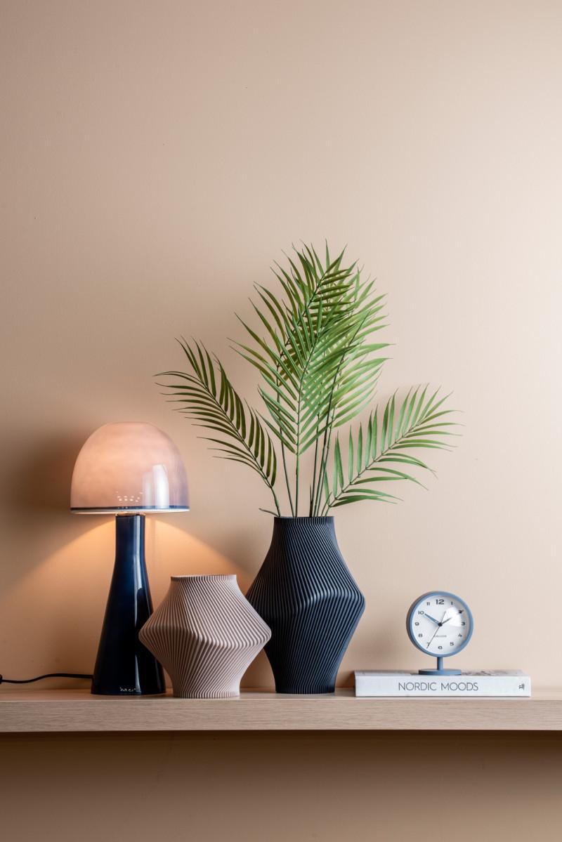 Present Time Vase Twisted Rib - PT4292WG Warm Grey