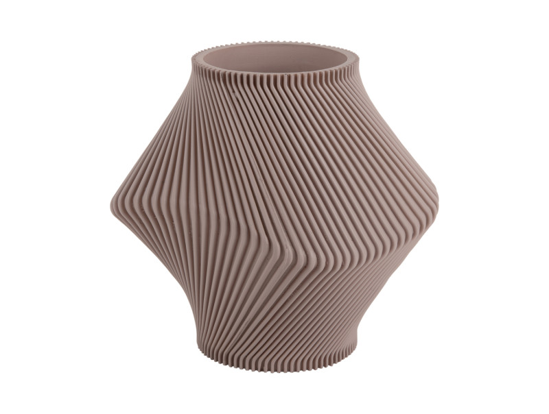 present time Vase Twisted Rib - PT4292WG Warm grey