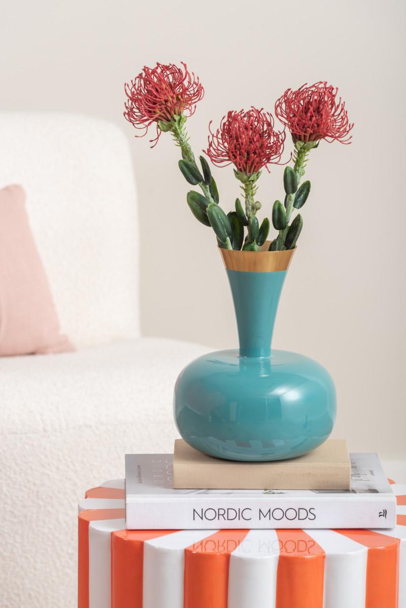 Present Time Vase Yara - PT4197BL Turquoise Blue