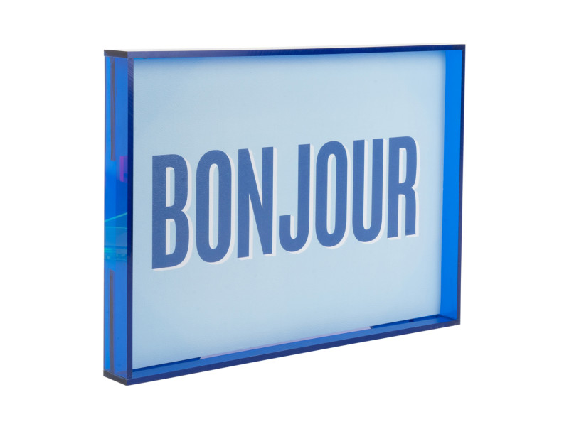 present time Wall Art Bonjour Medium - PT4321BL Blue