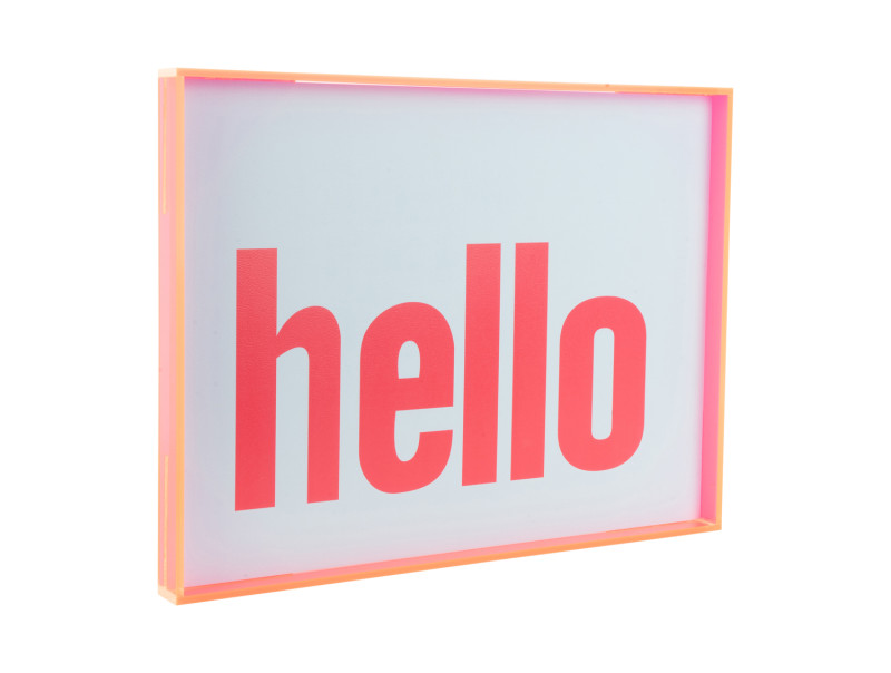 present time Wall Art Hello Large - PT4322BP Pink