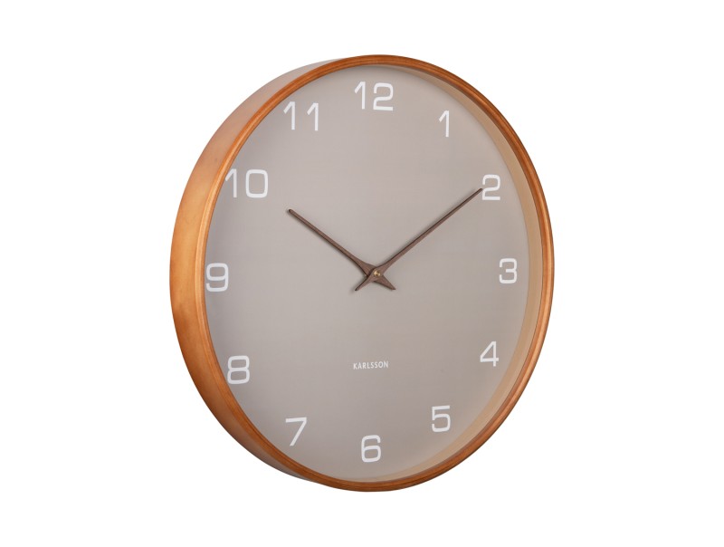 present time Wall Clock Acento - KA5993GY Light grey
