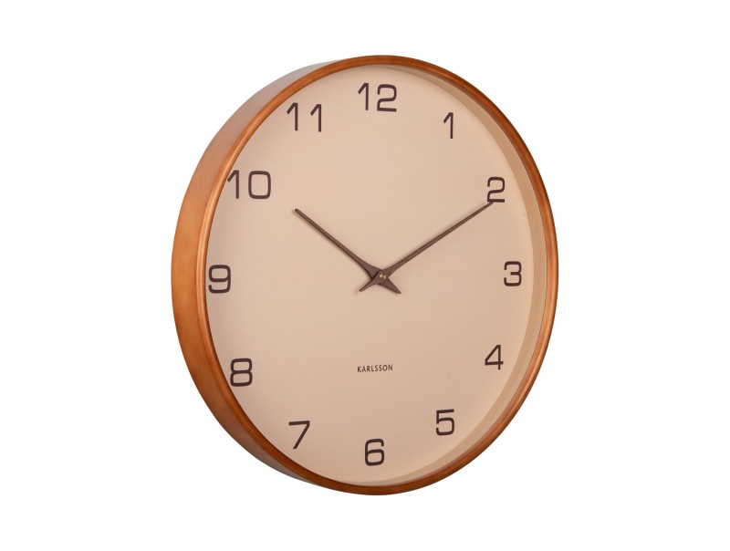 present time Wall Clock Acento - KA5993SB Sand brown