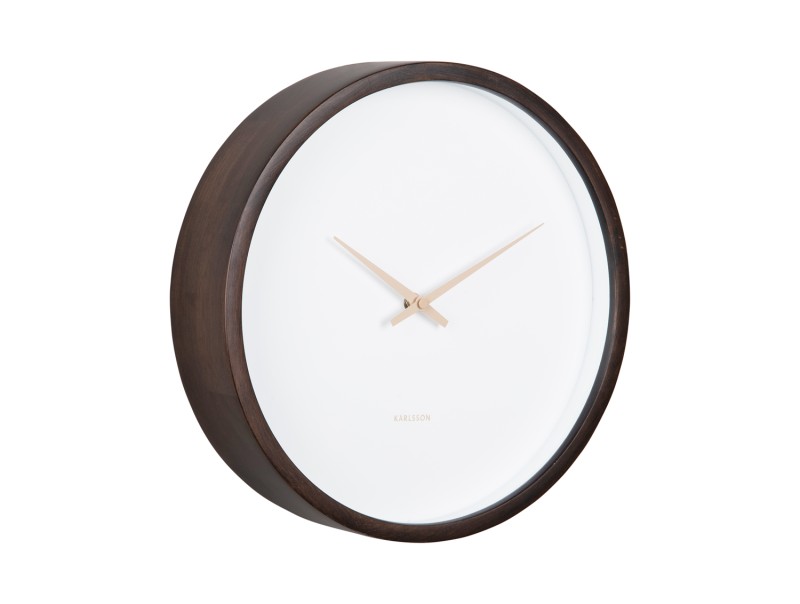 present time Wall Clock Ancho - KA5927DW Dark wood