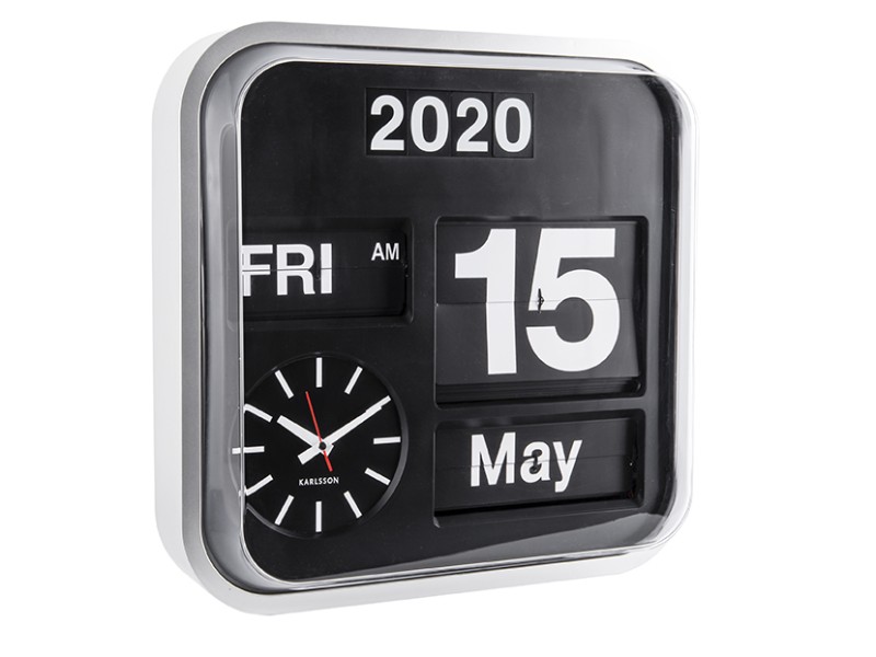 present time Wall Clock Big Flip - KA4202 Silver