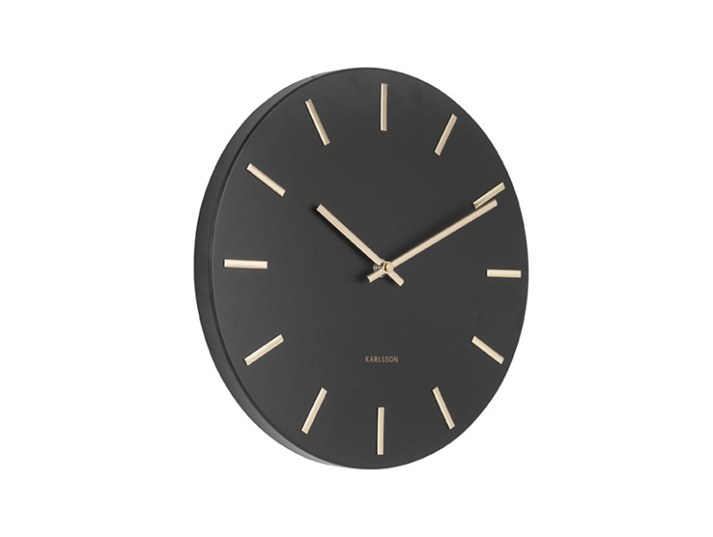 Present Time Wall Clock Charm Small - KA5821BK Black