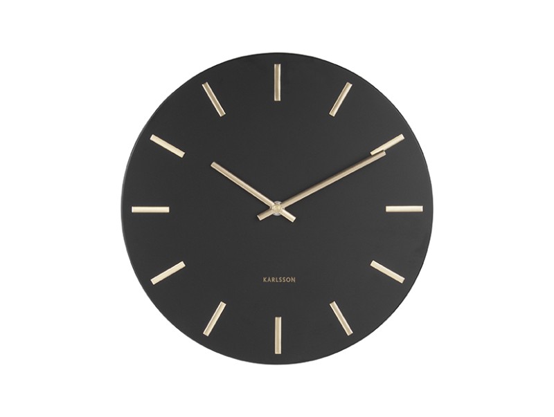 present time Wall Clock Charm Small - KA5821BK Black