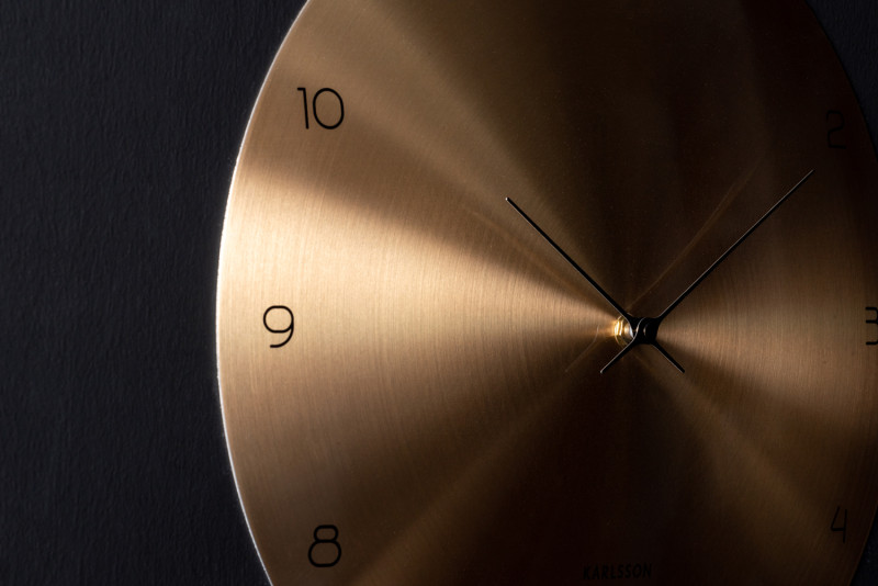 Present Time Wall Clock Dome Disc - KA5888GD Gold