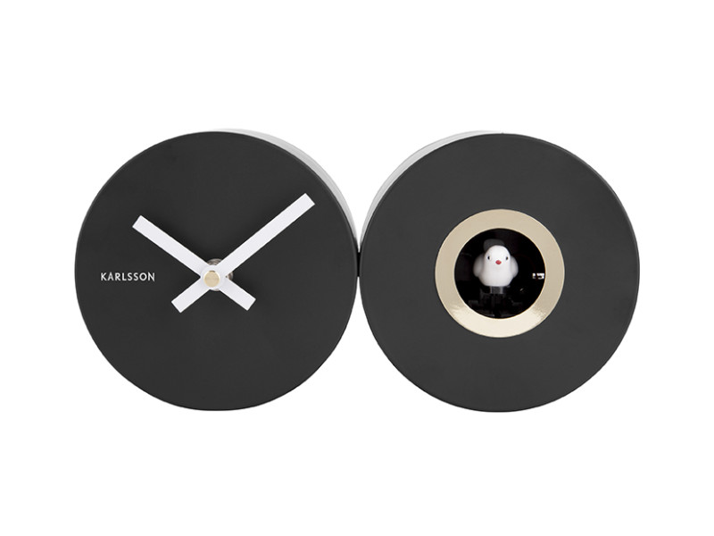 Present Time Wall Clock Duo Cuckoo - KA5789BK Black