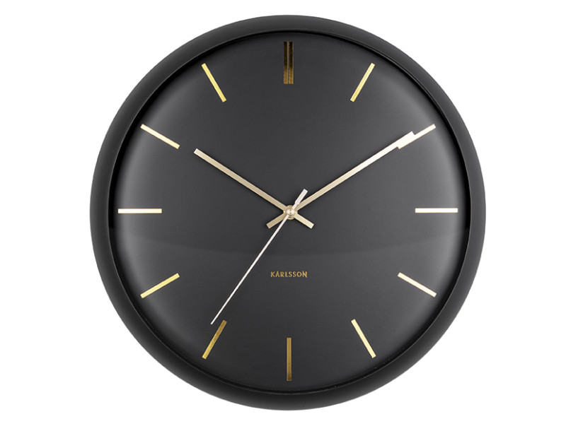 Present Time Wall Clock Globe - KA5840BK Black
