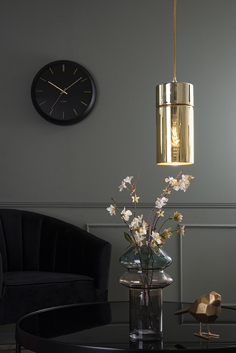 Present Time Wall Clock Globe - KA5840BK Black