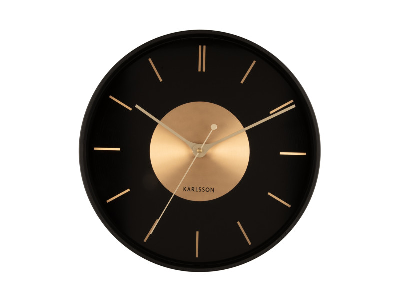 Present Time Wall Clock Gold Disc - KA5918BK Black