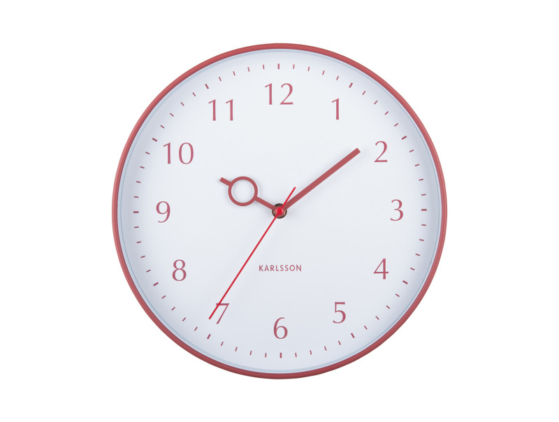 Present Time Wall Clock Loupe - KA5992RD Blush Red