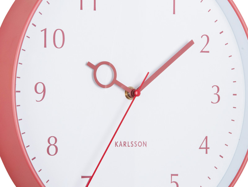 Present Time Wall Clock Loupe - KA5992RD Blush Red