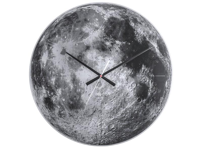 present time Wall Clock Moon - KA5475 Grey