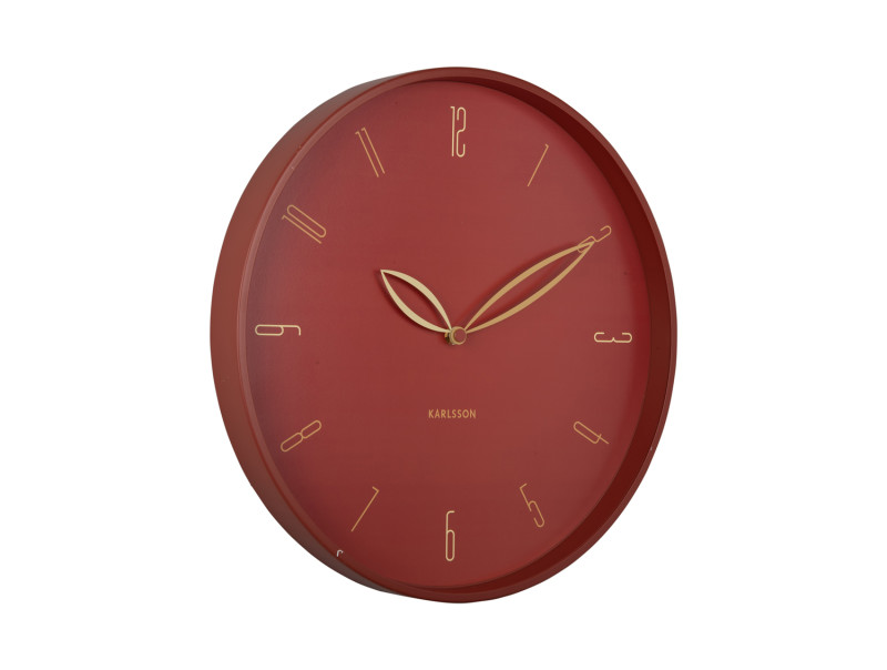Present Time Wall Clock Petals - KA6012RD Red Ochre