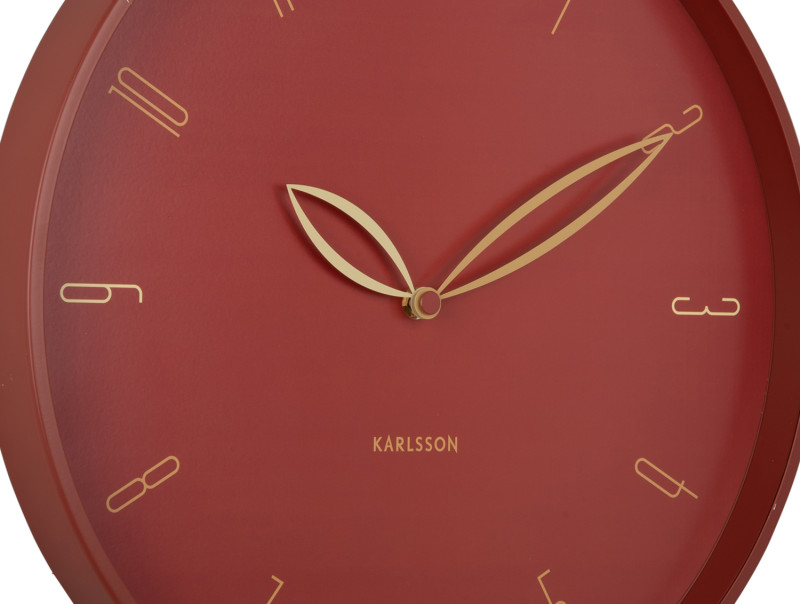 Present Time Wall Clock Petals - KA6012RD Red Ochre